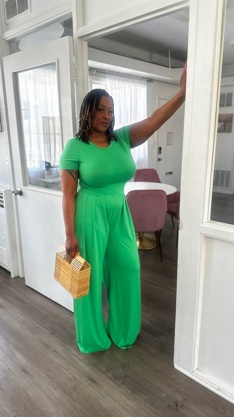 Plus size green pants best sale
